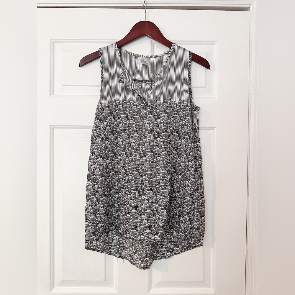 Eclectic Illustrative Silk Feel Tank Top